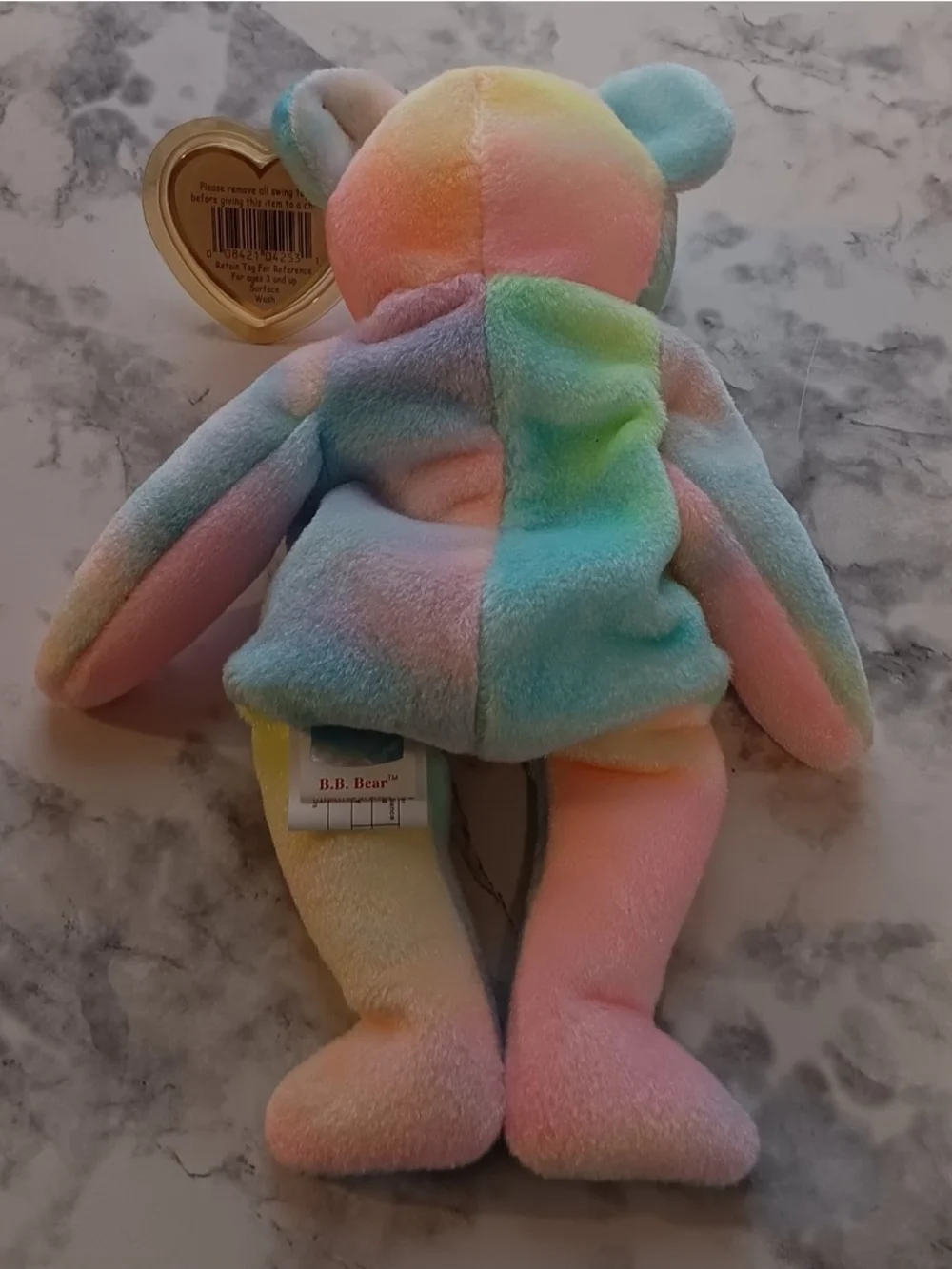 Ty Beanie Baby B.B. Birthday Bear 1999 Retired – Mint Tag + Protector
